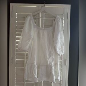 LOFT Gauze Ruffle Coverup